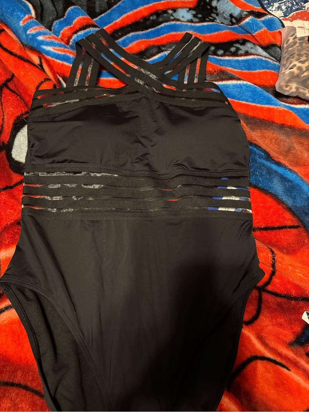 Black Strappy One-Piece Swimwear NWT